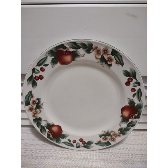 Cades Cove Collection apple & blossom design 10.5" stoneware dinner plate only - Picture 1 of 6